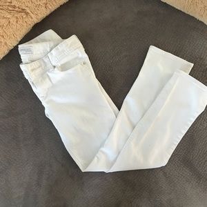 Cropped Skinny White Express Pants